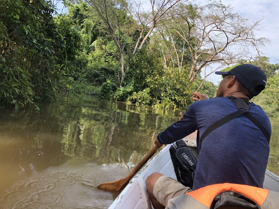 Guide on a jungle river